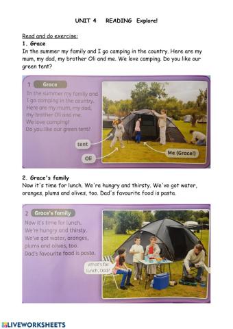 Unit 4 Explore! 3rd grade