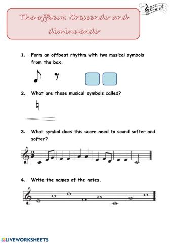 Crescendo and diminuendo