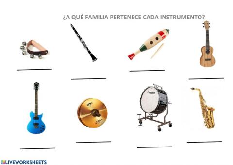 Familias de instrumentos