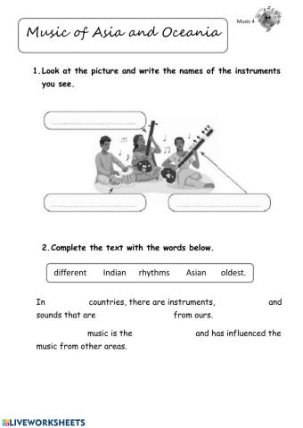 Asian and Oceania music