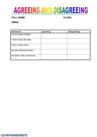 Agreeing and Disagreeing