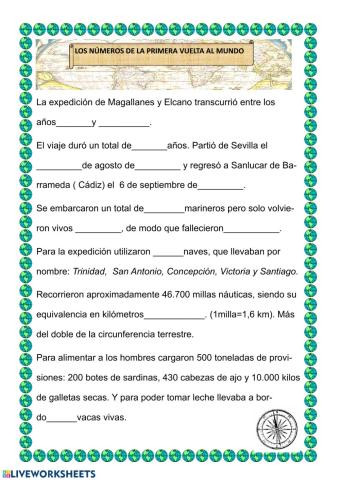Los números del viaje de Magallanes