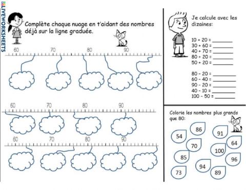 Lignes graduées CE1