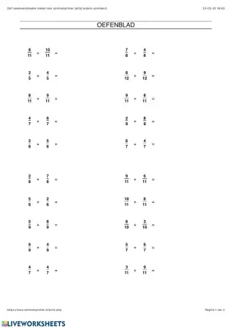 Gelijknamige breuken optellen 2