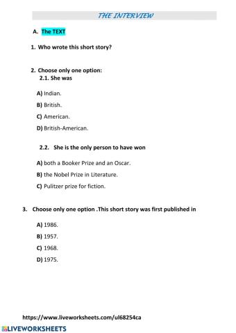 The Interview - data