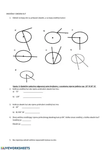 Obodni i središnji kut kružnice
