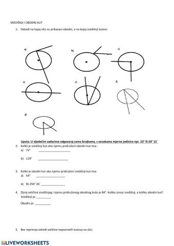 Obodni i središnji kut kružnice