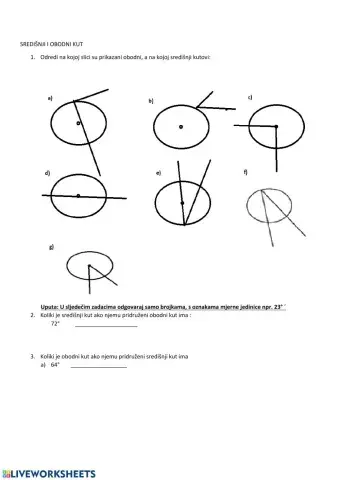 Obodni i središnji kut C