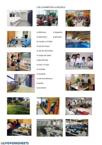 Lugares en la escuela