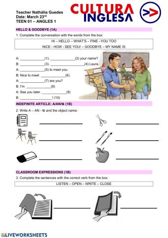 Teen 01 Review Unit 1