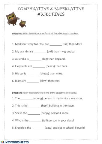 Comparatives and suprlatives