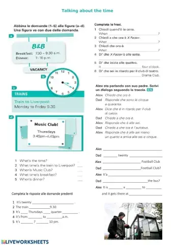 Talking about the time