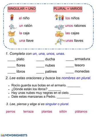 Singular y plural