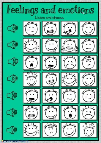 Feelings - listening and matching