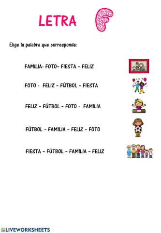 Letra F