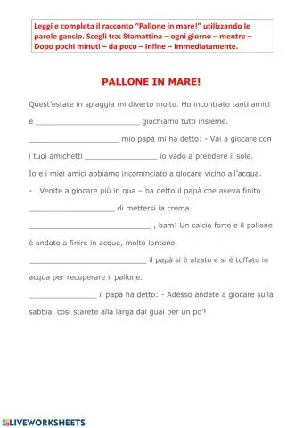 Pallone in mare