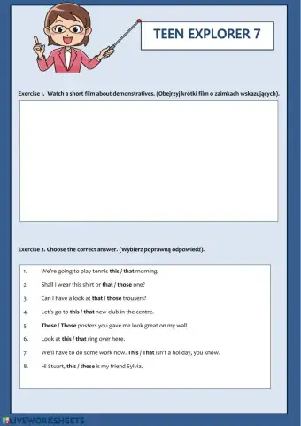 Teen Explorer 7 -Demonstratives