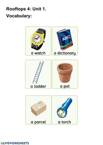 Rooftops 4: Unit 1 - Flashcards