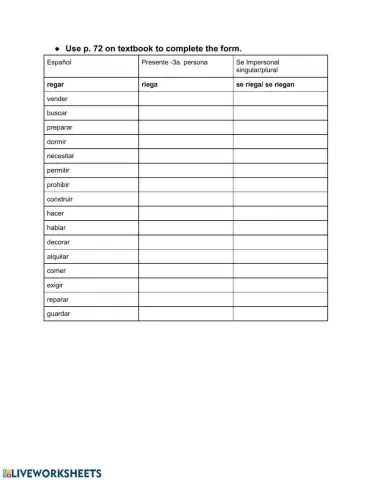 Se impersonal-conjugación