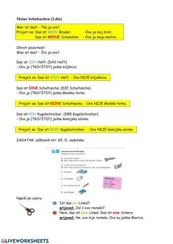 Meine Schulsachen (2. dio)