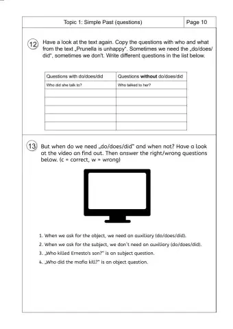 Object subject question