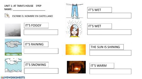 Unit 1: at tara’s house