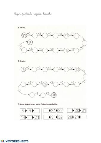 Zenbakikuntza eta eragiketak
