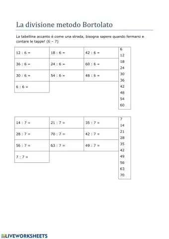 Divisioni metodo Bortolato3