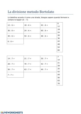 Divisioni metodo Bortolato3