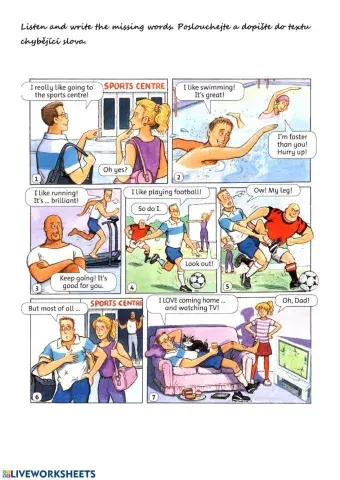 Dad at the sports centre