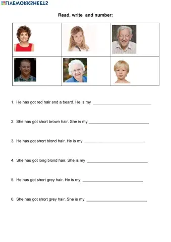 Family hair description