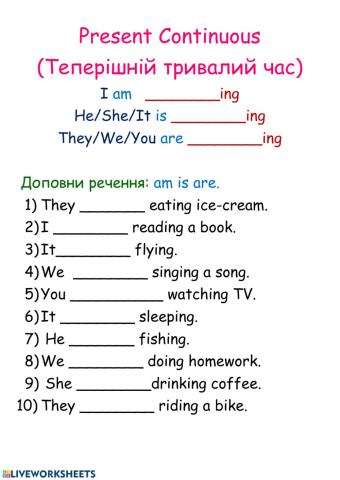 Actions-Present Continuous