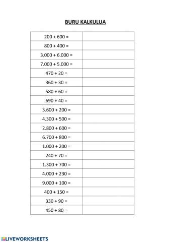 Buru kalkulua (batuketak)