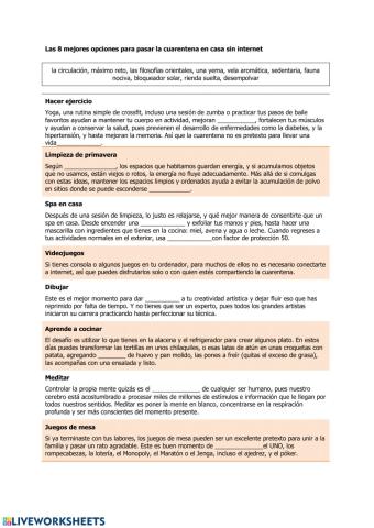 8 maneras de pasar la cuarentena