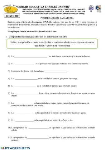 Propiedades de la materia