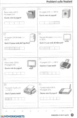 Problemi sulle frazioni