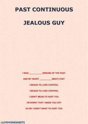 Jealous Guy - John Lennon - The Plastic Ono Band - Past Continuous