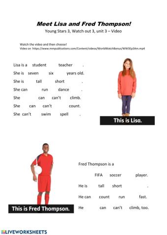 Meet Lisa and Fred Thompson, Young Stars 3