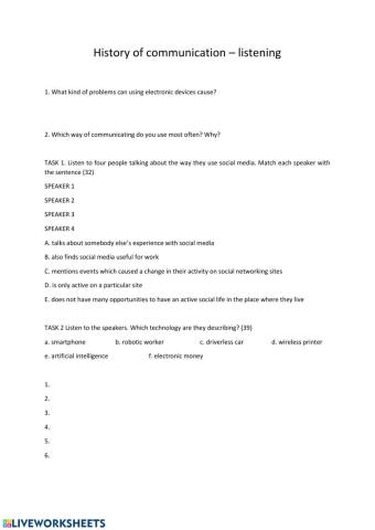 History of communication