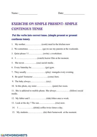 Simple Present Or Present Continuous