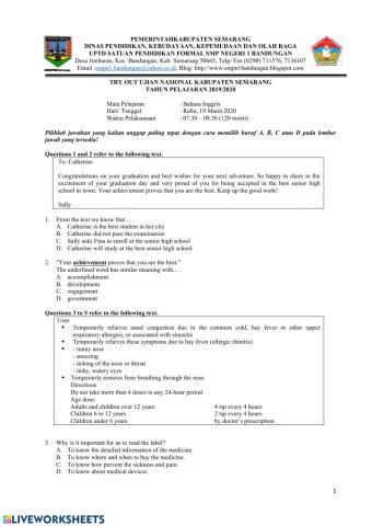 Mila try out kabupaten 50  2020