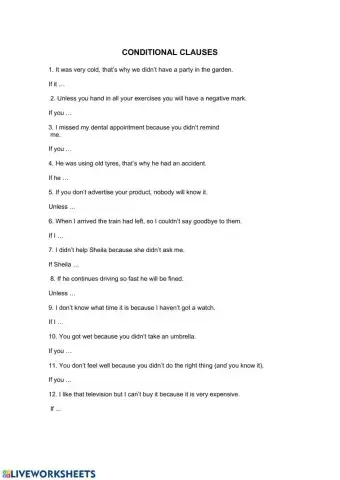 Conditionals bachillerato