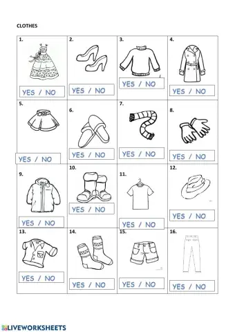 Clothes: listen and choose the right answer