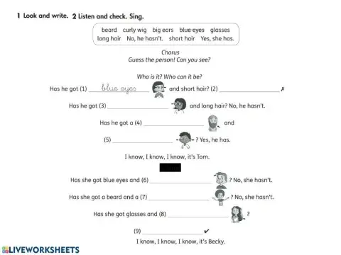 Song physical appearance