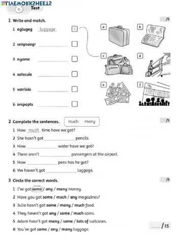 Test unit 8 Family and Friends 4