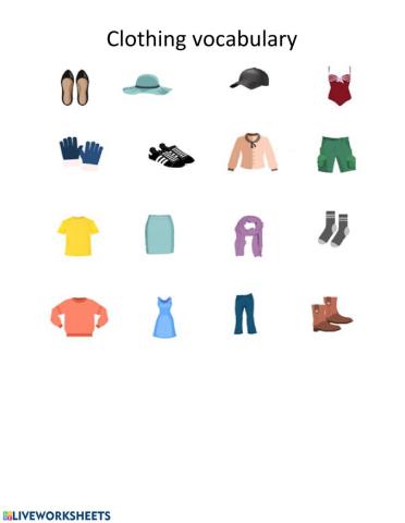 Clothing vocabulary