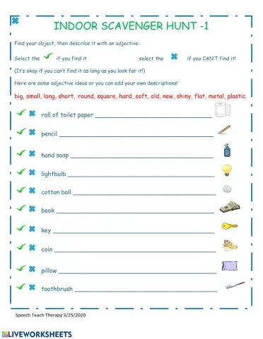 Indoor Scavenger Hunt