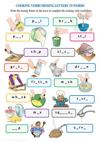 cooking verb vocab 1