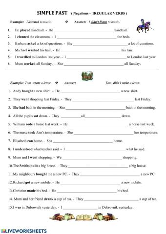 Negative simple past