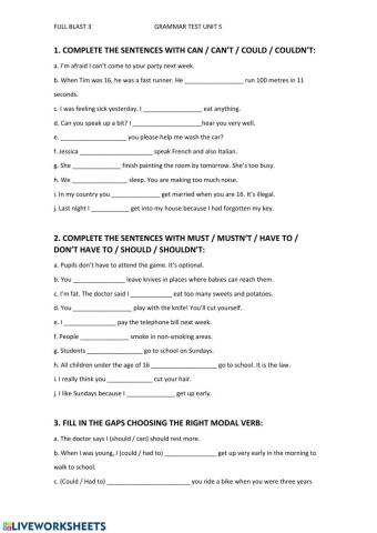 Modal verbs and passive voice pre-b1